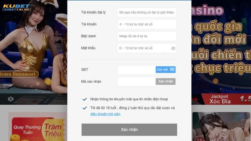 Hoàn tất việc đăng ký để nhận code