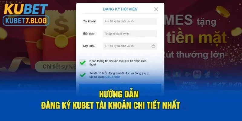 Việc đăng ký tại Kubet chỉ với vài bước đơn giản, dễ hiểu, ai cũng làm được